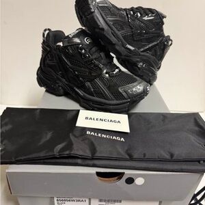 Balenciaga All-Black Chunky Runner Sneakers